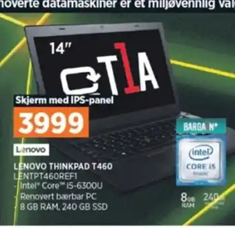 POWER LENOVO THINKPAD T460 LENTPT460REF1 tilbud