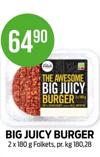 Kiwi BIG JUICY BURGER tilbud