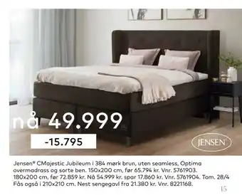 Skeidar Jensen CMajestic Jubileum tilbud