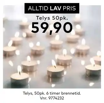 Skeidar Telys 50pk tilbud