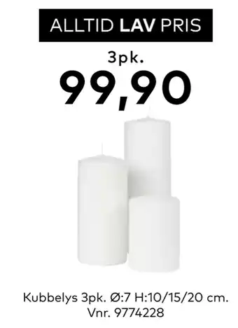 Skeidar Kubbelys 3pk tilbud