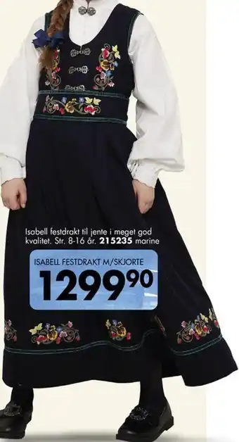 Sparkjøp Isabell festdrakt til jente i meget god kvalitet. tilbud