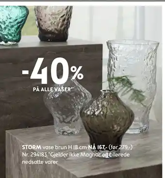 Bohus STORM vase tilbud