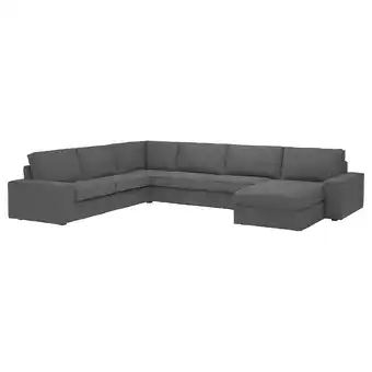 IKEA Kivik Hjørnesofa, 6-seters med sjeselong, Tallmyra mellomgrå tilbud