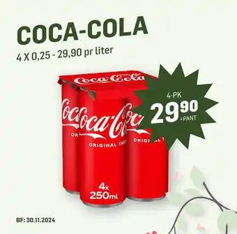 Holdbart COCA-COLA tilbud