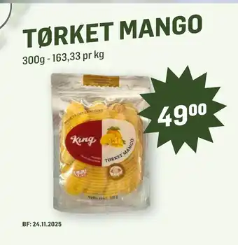 Holdbart TØRKET MANGO tilbud