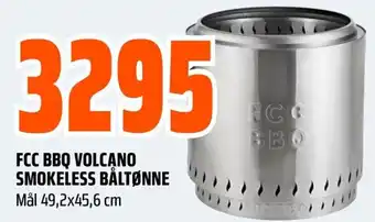 Obs Bygg FCC BBQ VOLCANO SMOKELESS BÅLTØNNE tilbud