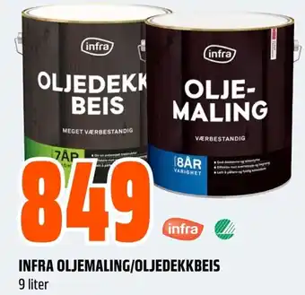 Coop Obs INFRA OLJEMALING/OLJEDEKKBEIS tilbud