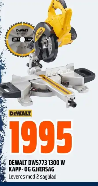 Coop Obs DEWALT DWS773 1300 W KAPP- OG GJÆRSAG tilbud