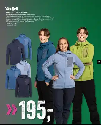 Sport Outlet VIKAFJELL FLEECEJAKKE tilbud