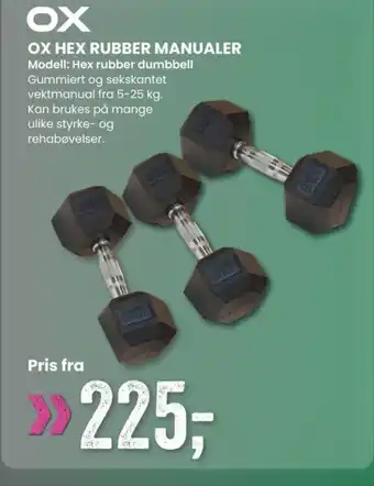 Sport Outlet OX HEX RUBBER MANUALER tilbud
