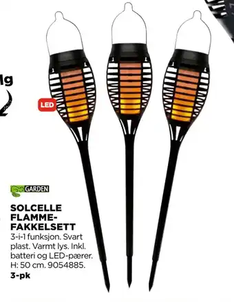 jem & fix SOLCELLE FLAMMEFAKKELSETT tilbud