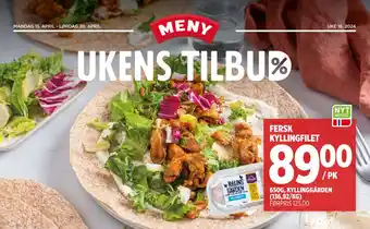 Meny FERSK KYLLINGFILET tilbud