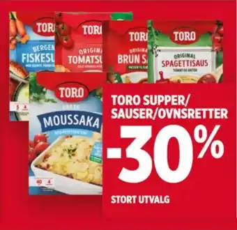 Meny TORO SUPPER/ SAUSER/OVNSRETTER tilbud