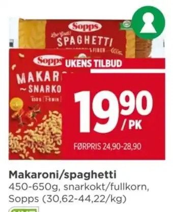 Meny Makaroni/spaghetti tilbud