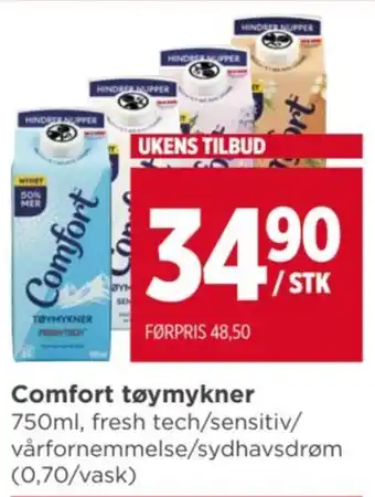 Meny Comfort tøymykner tilbud