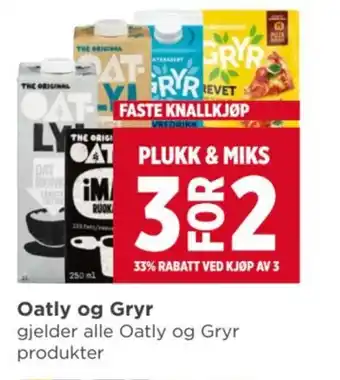 Meny Oatly og Gryr tilbud