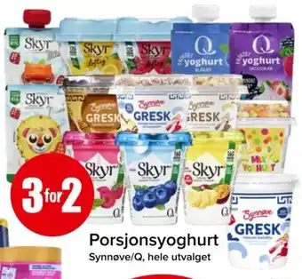 Spar Porsjonsyoghurt tilbud