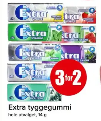 Spar Extra tyggegummi tilbud