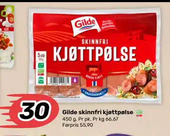 Coop Marked Gilde skinnfri kjøttpølse tilbud