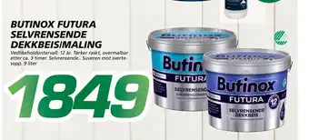 Coop Byggmix BUTINOX FUTURA SELVRENSENDE DEKKBEIS/MALING tilbud