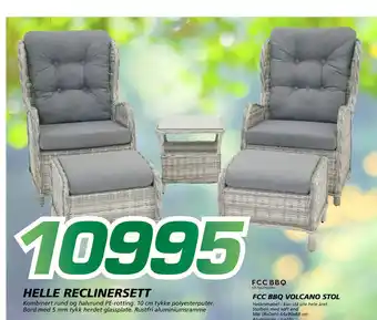 Coop Byggmix HELLE RECLINERSETT tilbud