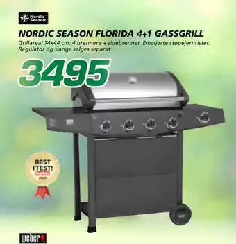 Coop Byggmix NORDIC SEASON FLORIDA 4+1 GASSGRILL tilbud