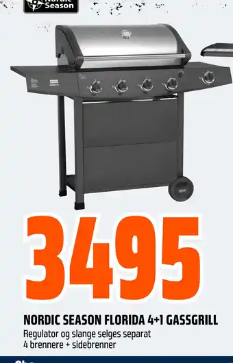 Obs Bygg NORDIC SEASON FLORIDA 4+1 GASSGRILL tilbud