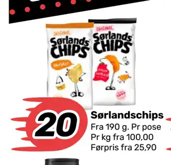 Matkroken Sørlandschips tilbud