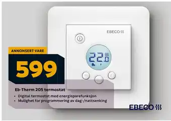 Megaflis Eb-Therm 205 termostat tilbud