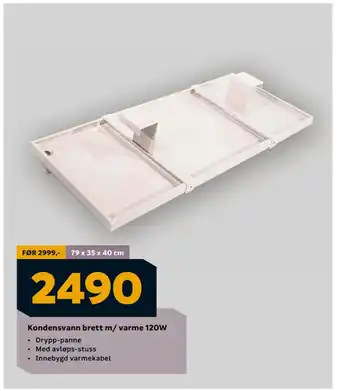 Megaflis Kondensvann brett m/ varme 120W tilbud