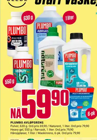 Europris PLUMBO AVLØPSRENS tilbud