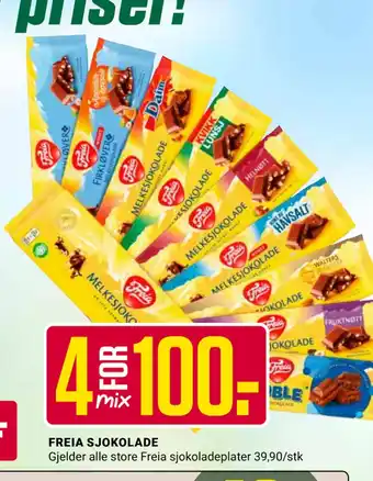 Europris FREIA SJOKOLADE tilbud