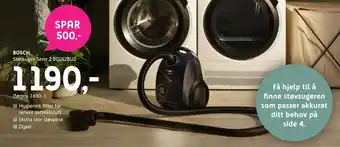 ELON BOSCH. Støvsuger Serie 2 BGLS2BU2 tilbud