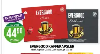 Kiwi EVERGOOD KAFFEKAPSLER tilbud