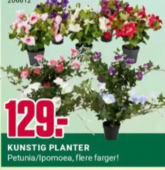 Europris Ukjent kunstige planter tilbud