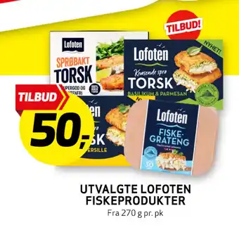 Bunnpris UTVALGTE LOFOTEN FISKEPRODUKTER tilbud