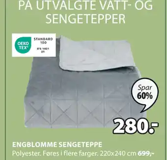 JYSK ENGBLOMME SENGETEPPE tilbud