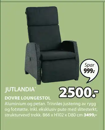 JYSK DOVRE LOUNGESTOL tilbud