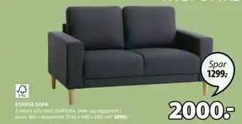 JYSK EGENSE SOFA tilbud