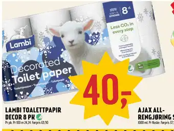 Coop Prix LAMBI TOALETTPAPIR DECOR 8 PK tilbud