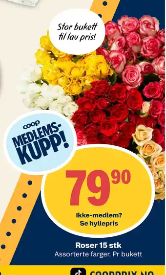 Coop Prix Roser 15 stk tilbud