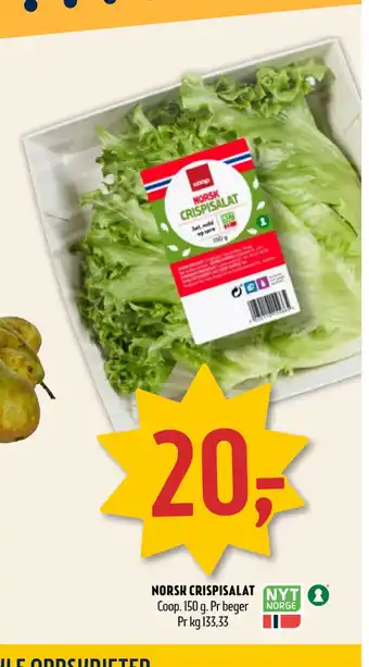 Coop Prix NORSK CRISPISALAT tilbud