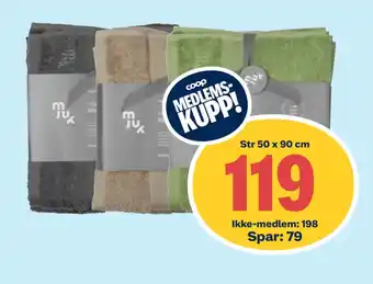 Coop Extra Mjuk frottehåndklær 2-pk tilbud