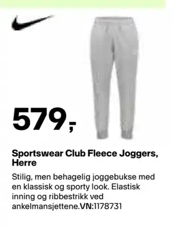 XXL Sport Sportswear Club Fleece Joggers, Herre tilbud