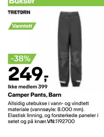 XXL Sport Camper Pants, Barn tilbud