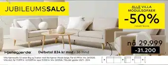 Skeidar Villa hjørnesofa tilbud