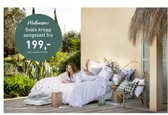 Kid Interiør Svale krepp sengesett tilbud