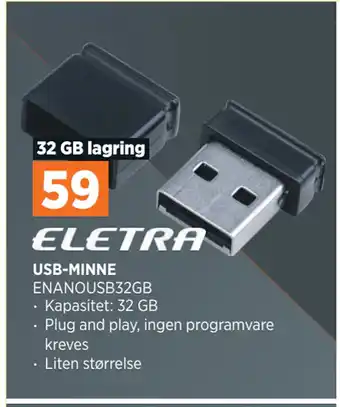 POWER USB-MINNE tilbud