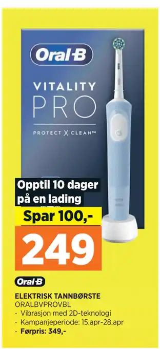 POWER ELEKTRISK TANNBØRSTE tilbud